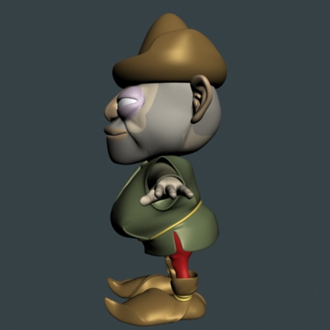 3d theef cartoon character model