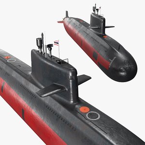 Royal Thai Navy Submarine Yuan-Class Rigged 3D model