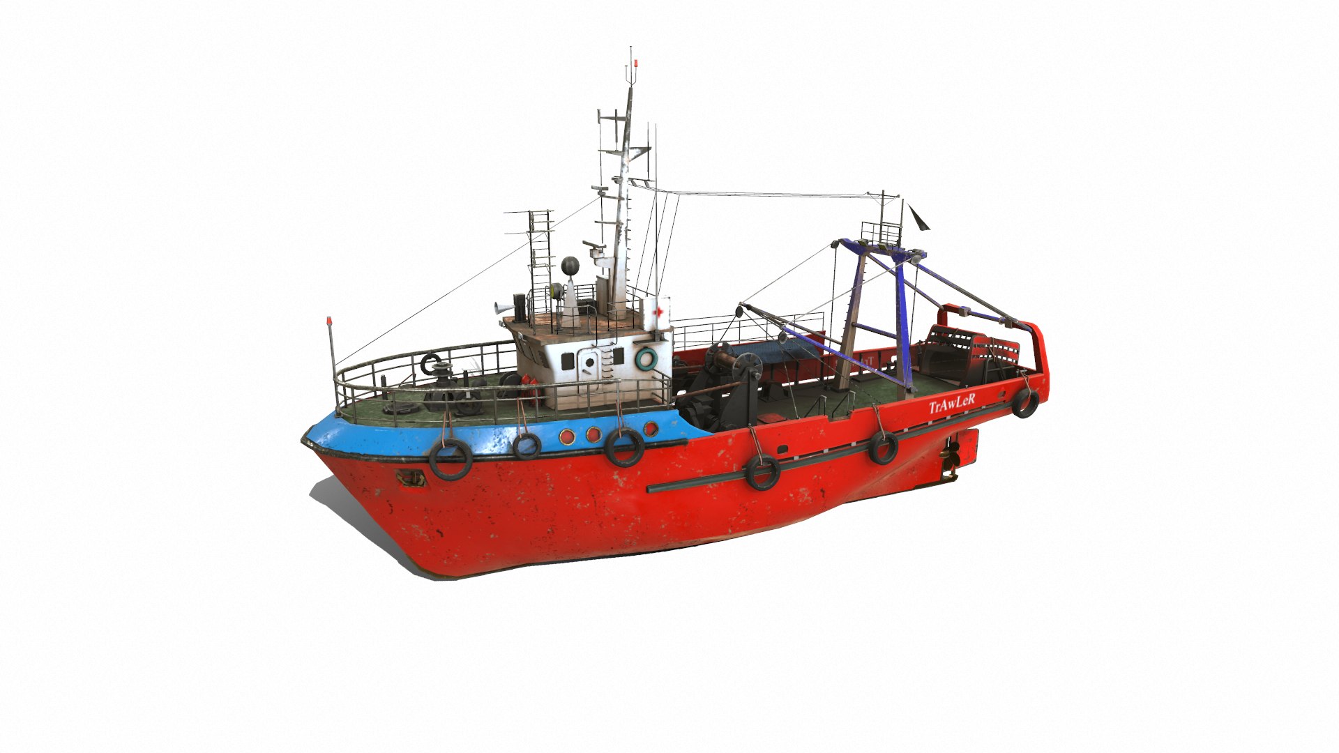 3D model fishing trawler boat pbr - TurboSquid 1532889