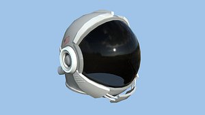 3D model Astronaut Helmet 03 - USA Gray - Character Design Fashion