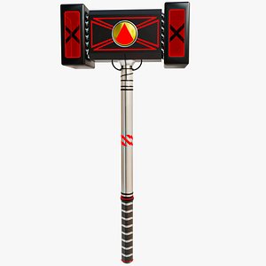 Scifi Battle Hammer 01 All PBR Unity UE V-Ray Textures Included 3D model