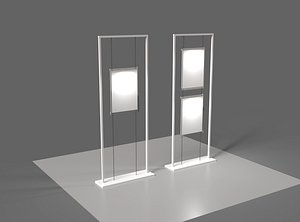 Hanging Poster Display Stand Frame Minimal Exhibition Sign Holder 3D model