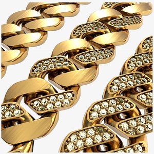 Cuban chain - 1mm size stone