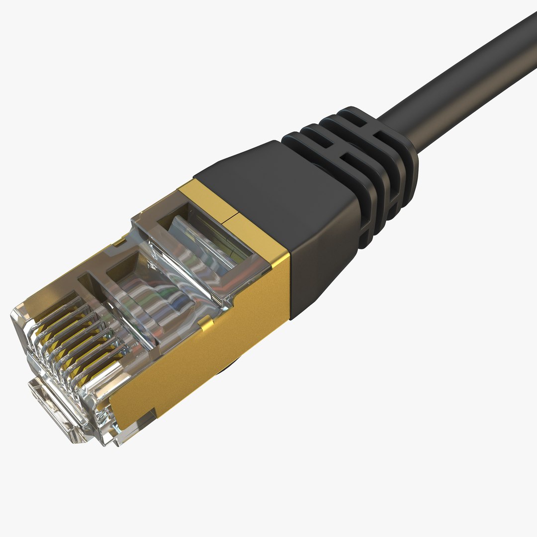 3D Rj45 UTP Ethernet Cable Detailed - TurboSquid 1990228