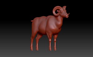 3D model The body of a ram