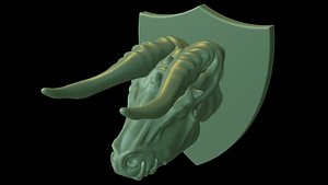 Mounted Dragon Head Trophy