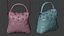 Lovely Heart Embellished Handbag 4 Pastel color 3D model
