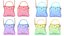 Lovely Heart Embellished Handbag 4 Pastel color 3D model