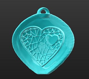 3d-printable heart net obj