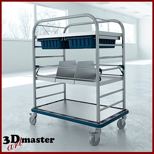 medical small distribution cart 3D model