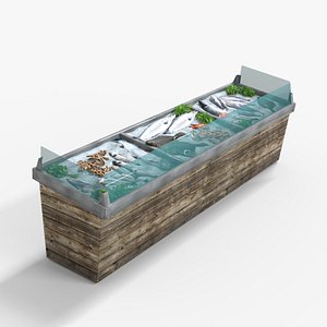 Supermarket Shelve Seafood Stand