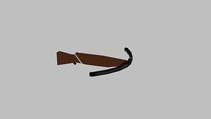 3D model Pack textured low poly medieval weapons