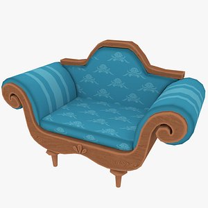 Cartoon Lowpoly Armchair