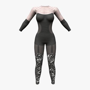 3D Futuristic Translucent Full Body Suit