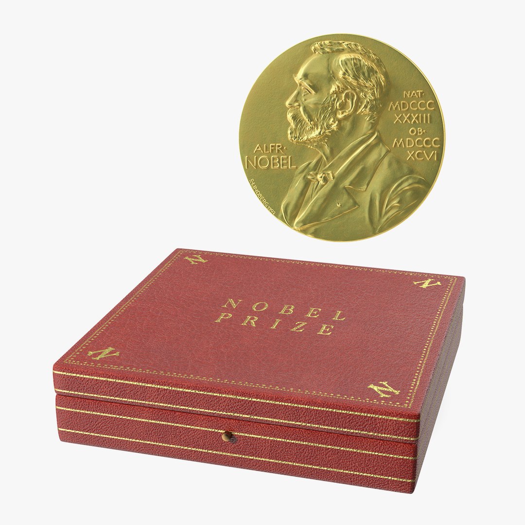 Literature Nobel Prize with Box Collection 3D model preview