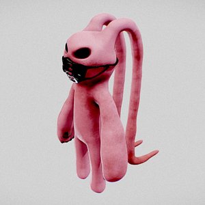 bunny pink character 3D model