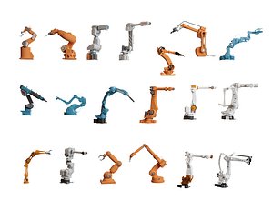 Industrial Robot Arms Articulated Arms Robotic Arm Collection model