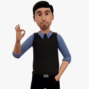 Rigged Cartoon Character Professor John