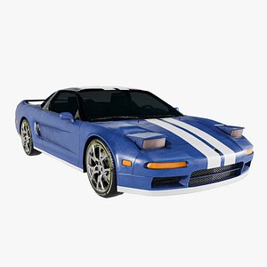 3D Retro Racing Car 02 model