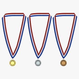 3d award medals set
