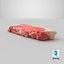 3D Raw meat steak 01