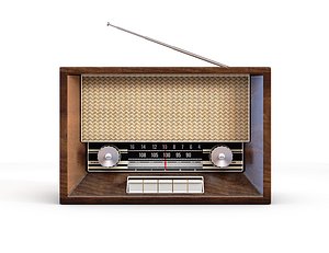 vintage retro radio 3D