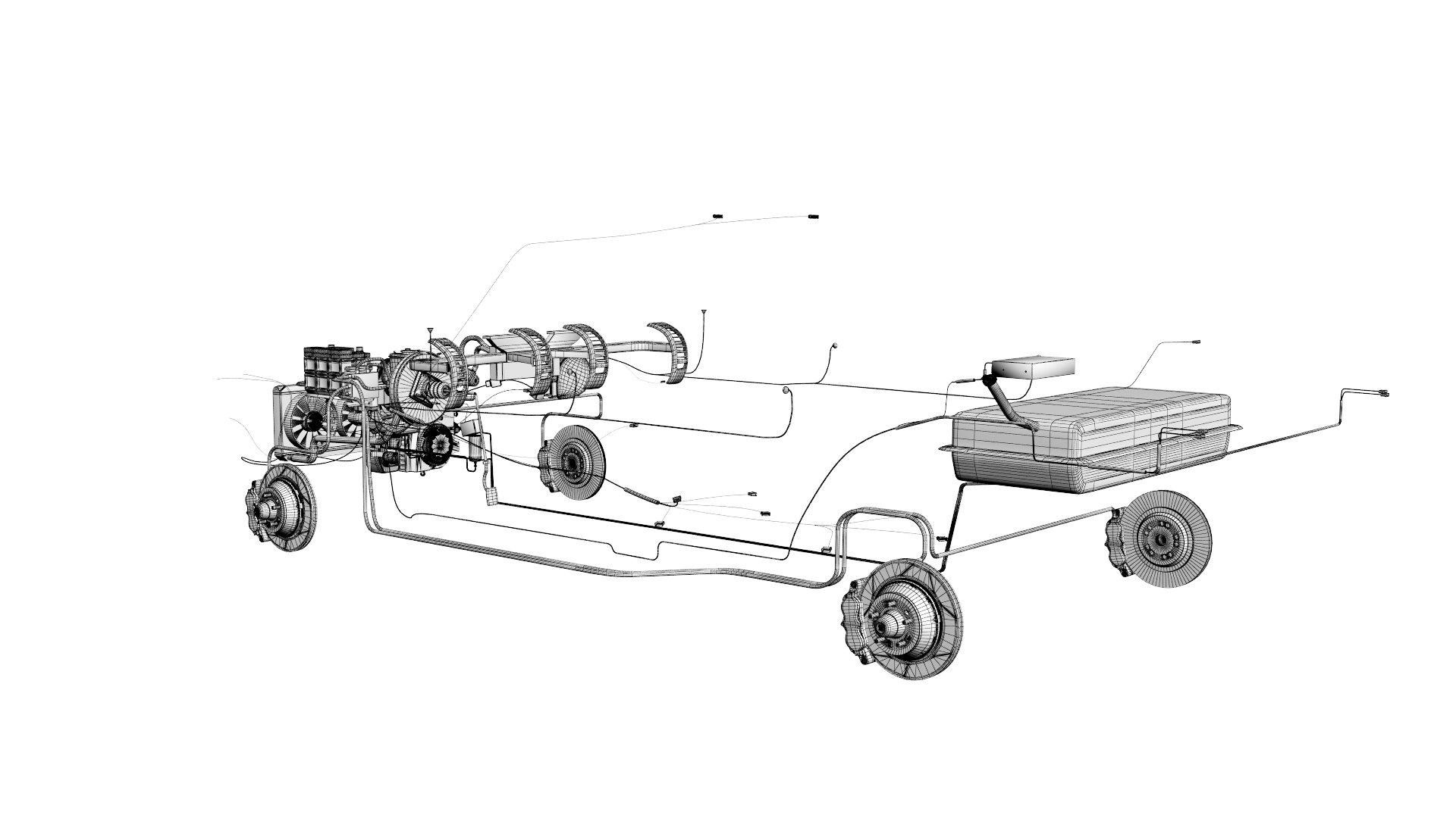 Car Parts 4 in 1 3D TurboSquid 1940549