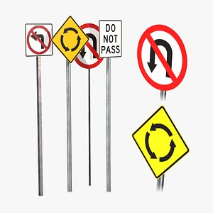 Road Signs Pack - Intersection and Turn