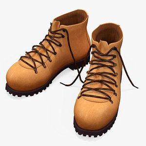 Mountain Hiking Boots 3D model