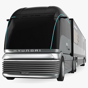 Hyundai HDC-6 Hydrogen Semi Truck Simple Interior 3D model