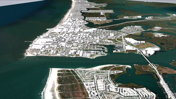 3D Atlantic city New Jersey USA model