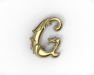 3D Letter G Floral