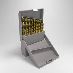 3d model titanium drill bit