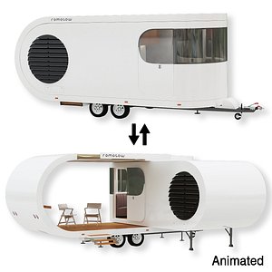 trailer camper romotow 3D model