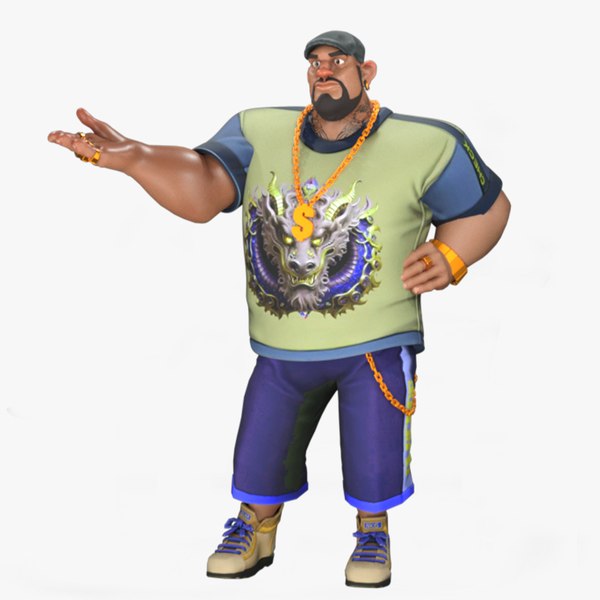 3D Cartoon Rigged Man-Michael Character 3D Model