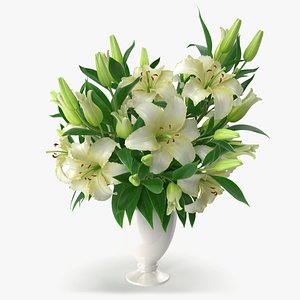 bouquet lilies obj