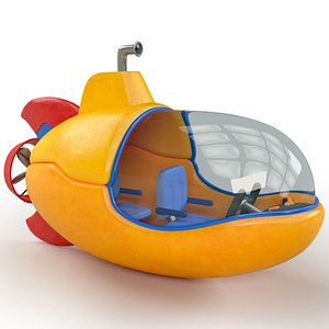 Cartoon Submarine 3D Model