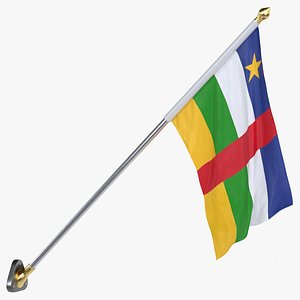 Central African Republic Cloth Flag Wall Mount Animated Loop
