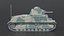 Low Poly Cartoon Somua S35 Tank