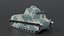Low Poly Cartoon Somua S35 Tank