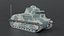 Low Poly Cartoon Somua S35 Tank