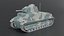 Low Poly Cartoon Somua S35 Tank