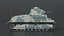 Low Poly Cartoon Somua S35 Tank