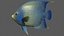 3d model blue angelfish