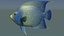 3d model blue angelfish