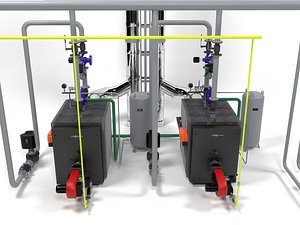 3D viessmann vitoplex boilers model