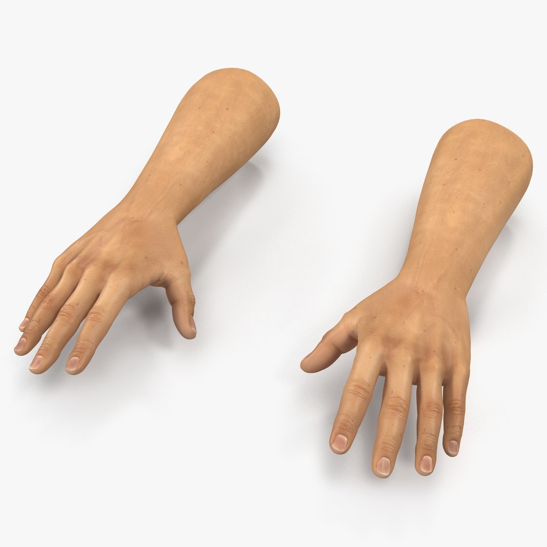 Man Hands 2 3D model preview