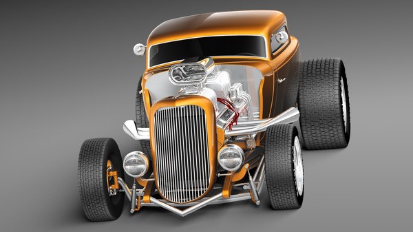 フォード1934 3windowクーペHOT ROD3Dモデル - TurboSquid 561856