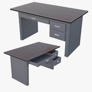 Metal Office Desk 3D model
