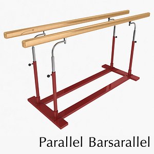 parallel bars 3d dxf